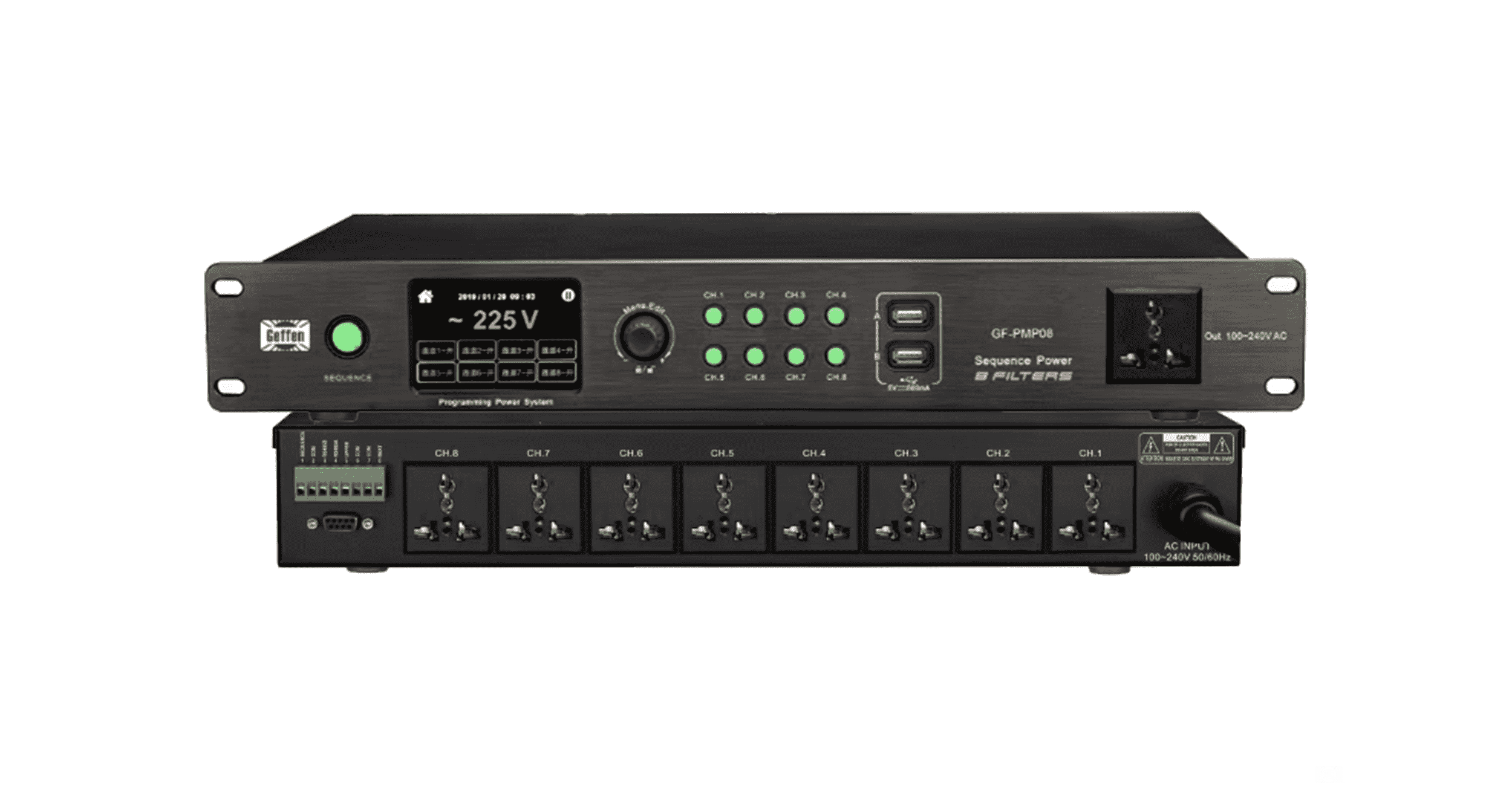 8路电源时序器带滤波及USB口