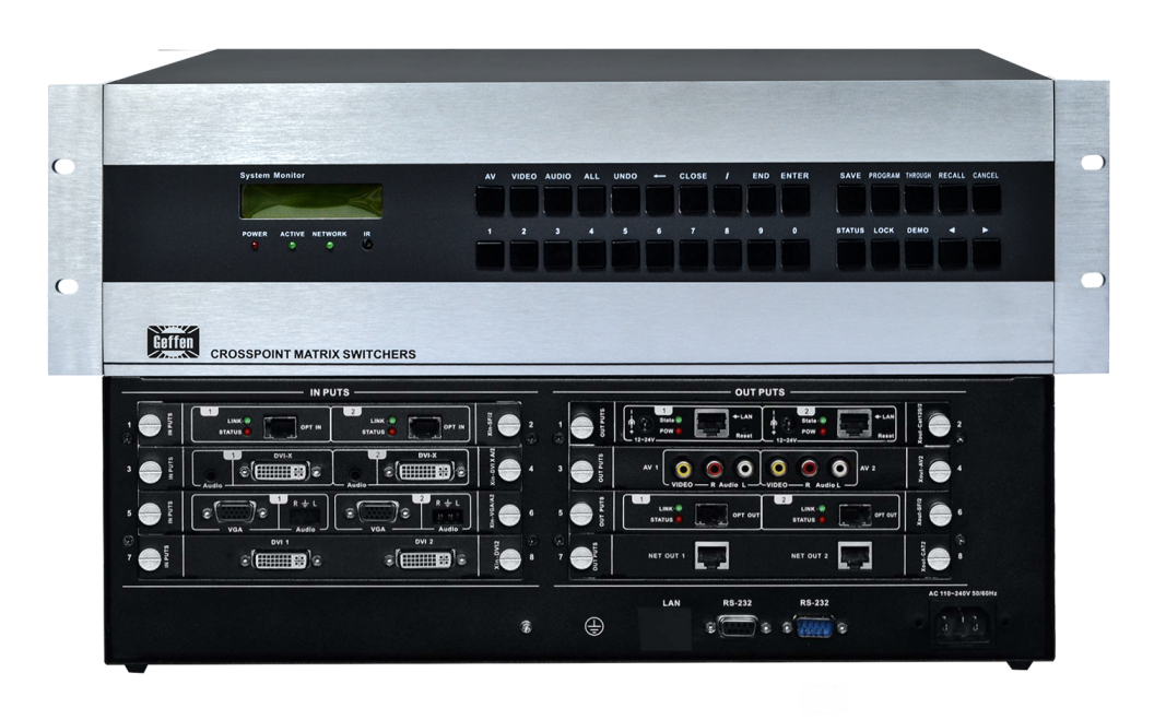 8路高清混合矩阵切换器